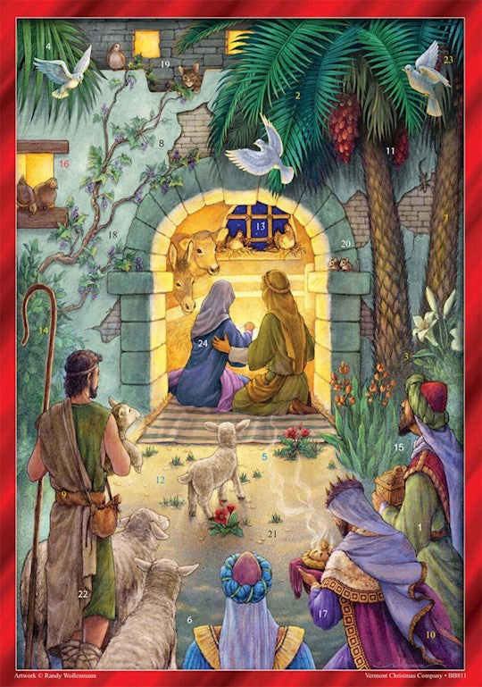 Calendar-Advent: Peaceful Nativity (8.25 x 11.75)-Medium
