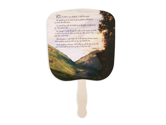 Hand Fan-23rd Psalm (Pack Of 50)