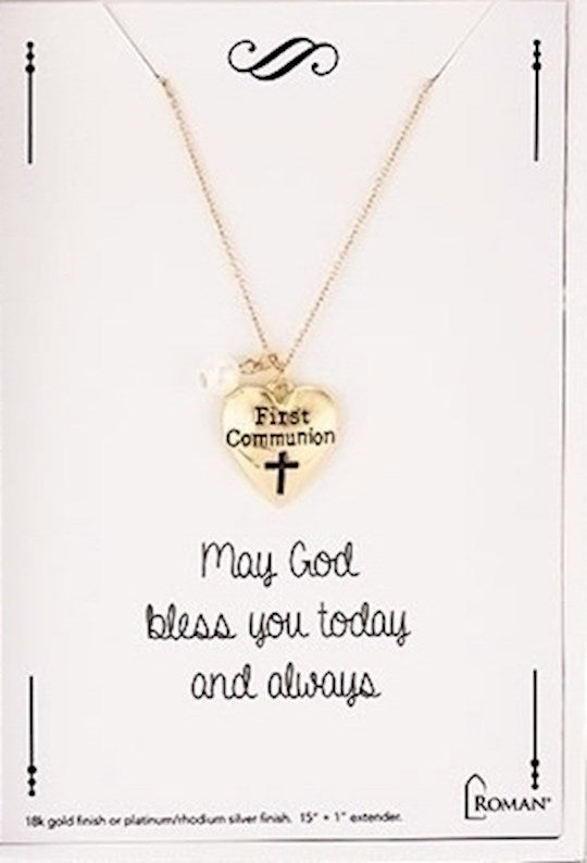 Necklace-First Communion-Gold (15") (Carded)