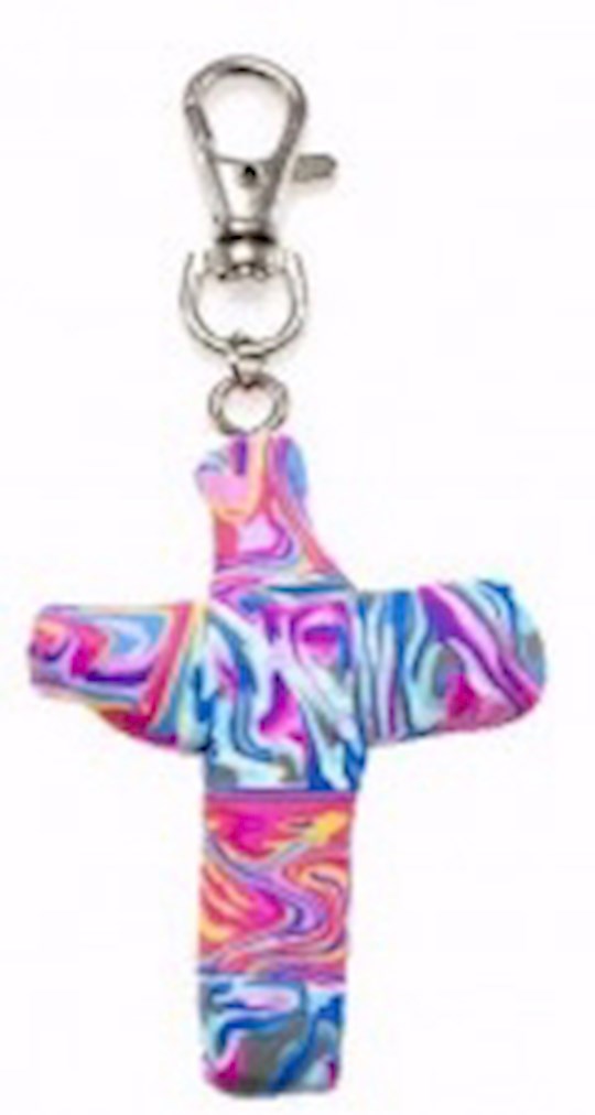 Cross-Keychain-Comforting Clay-Marble (3" H)