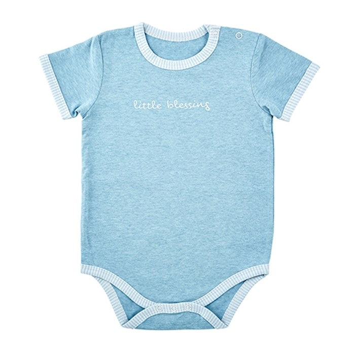 Snapshirt-Cream/Blue-Little Blessing (0-3 Months)