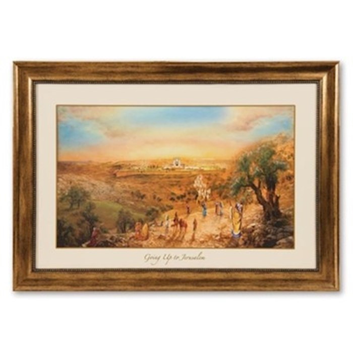 Framed Art-Going Up To Jerusalem Canvas (27" x 19") (