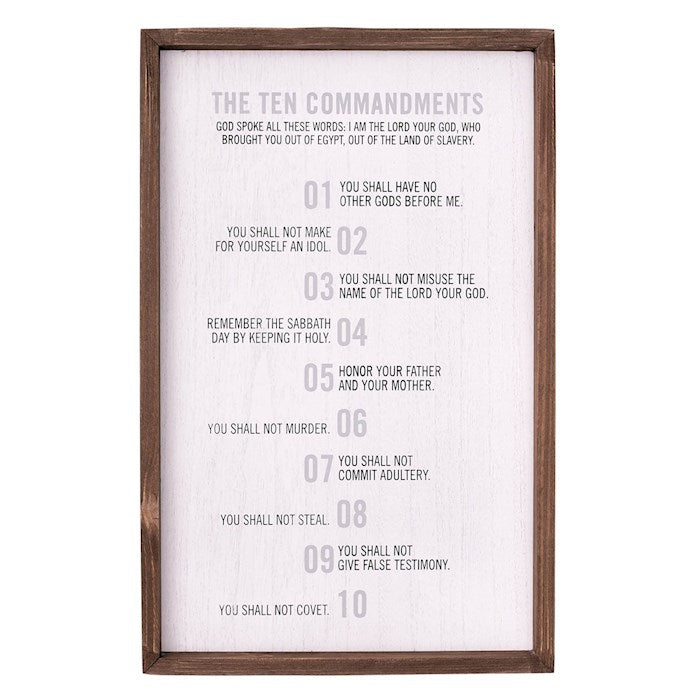 Wall Plaque-The Ten Commandments (11 x 17)