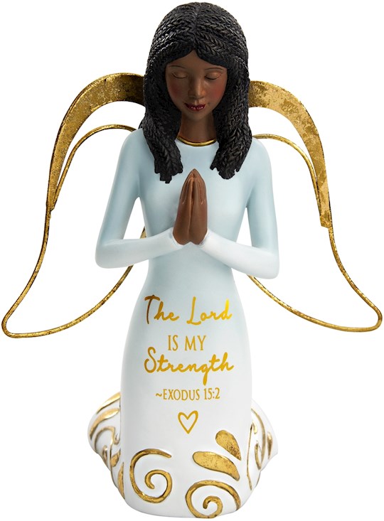 Figurine-Ebony Angel-Lord/Kneeling (5")