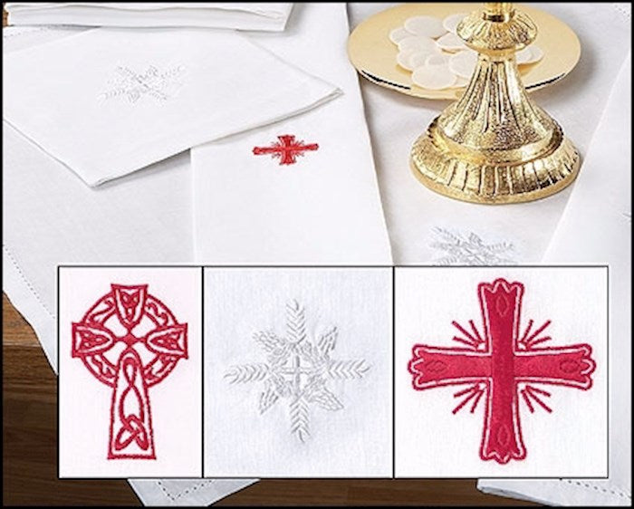 Altar Corporal-Greek Cross Design-60% Cotton/40% Linen (Pack Of 3)