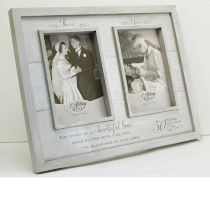 Frame-50th Anniversary-Then And Now (Holds 4" x 6" Photo)