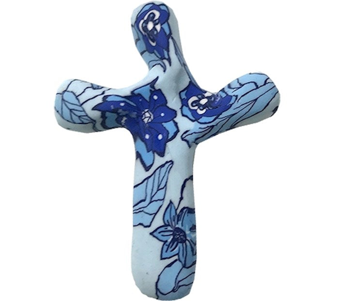 Cross-Comforting Clay-Blue Garden (5.5")