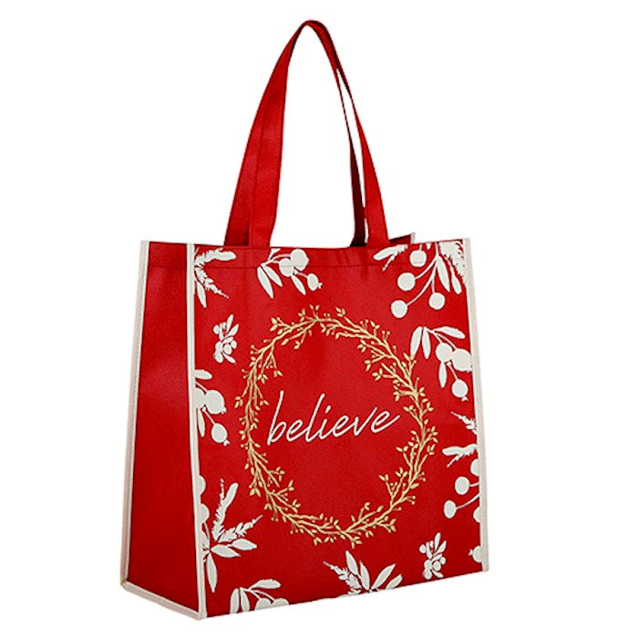 Tote Bag-Believe (13" Square/6" Gusset)-Nylon