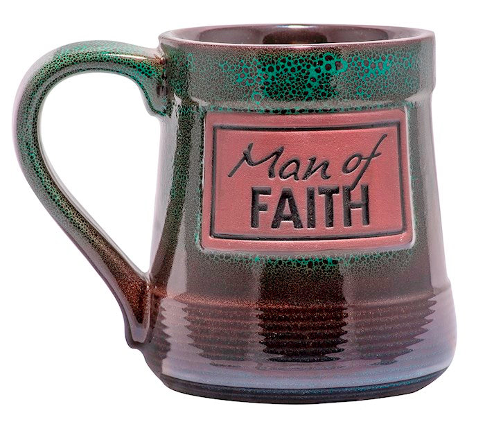 Mug-Pottery-Man Of Faith (20 Oz)