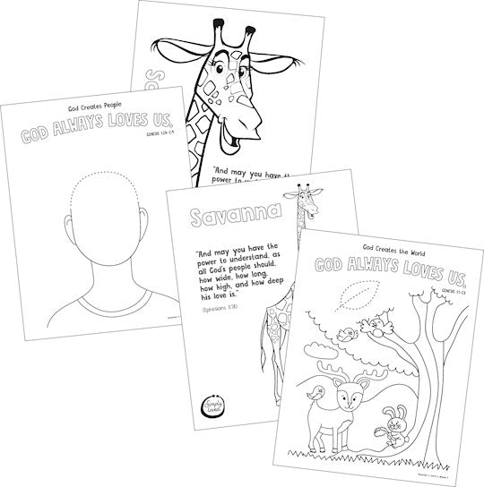 Simply Loved Pre-K & K Coloring Creations-Quarter 1