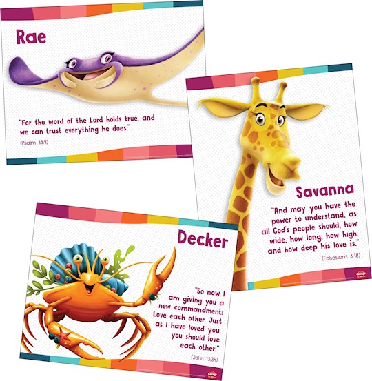 Simply Loved Bible Memory Buddy Posters (3 Posters)-Quarter 1