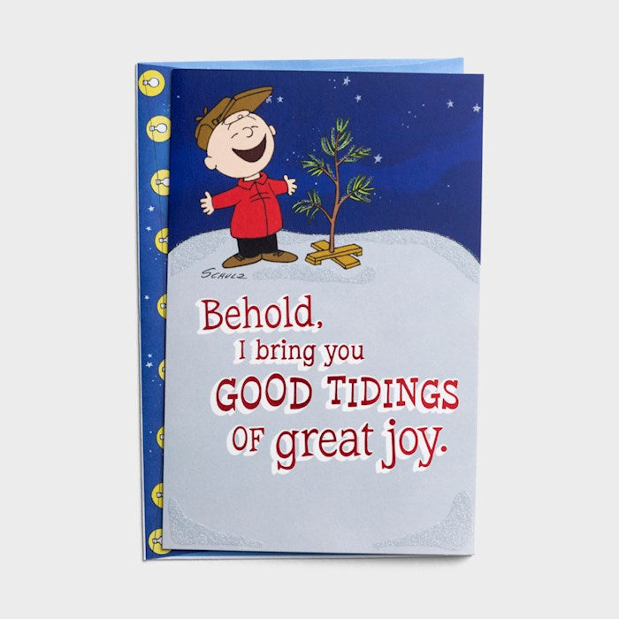 Boxed Card-Christmas-Good Tidings Of Great Joy-Peanuts (Box Of 18)