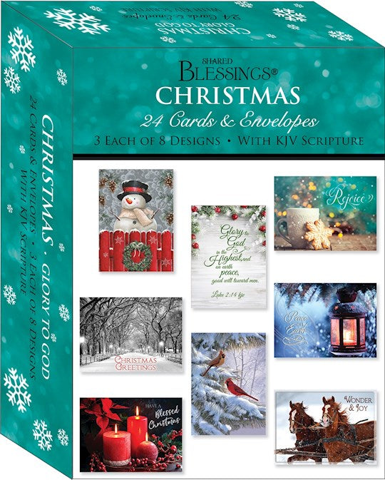 Boxed Card-Christmas: Glory To God/Large Assorted (Box Of 24)