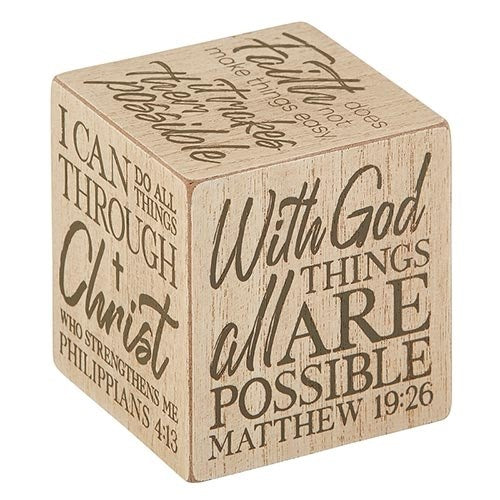 Quote Cube-With God (3" SQ)