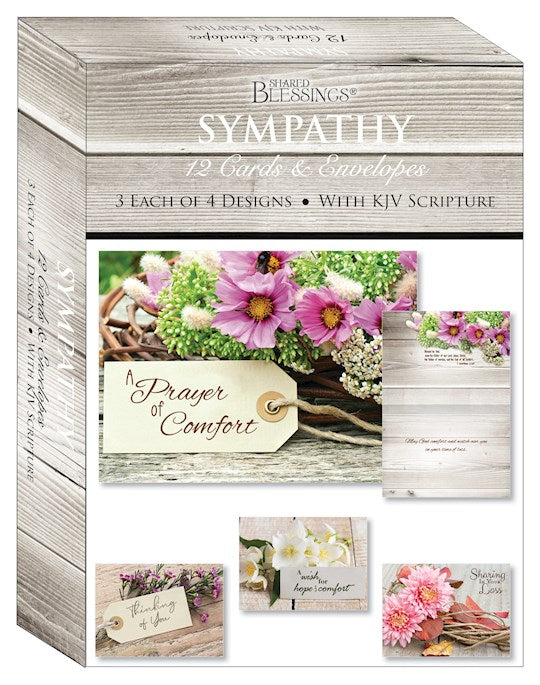 Boxed Card-Sympathy: Rustic Flowers (Shared Blessings) (Box Of 12)