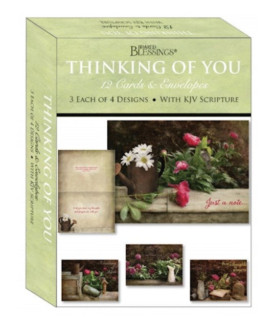 Boxed Card-Thinking Of You: Florally Yours (Shared Blessings) (Box Of 12)
