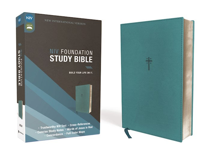 NIV Foundation Study Bible-Teal Leathersoft