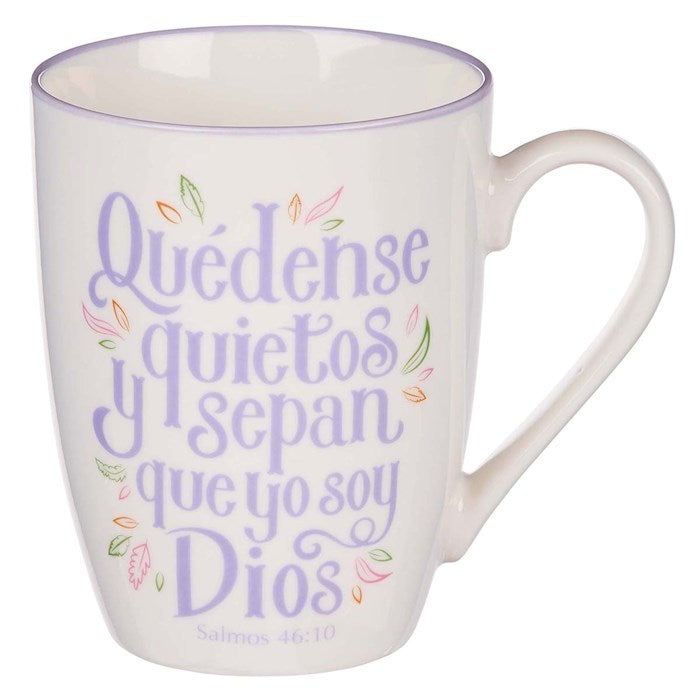 Spanish-Mug-Quedense Quietos y Sepan Salmos (Be Still And Know) (Psalm 46:10)-Ceramic