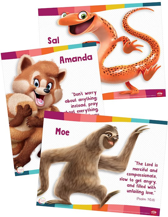 Simply Loved Bible Memory Buddy Posters (3 Posters)-Quarter 4