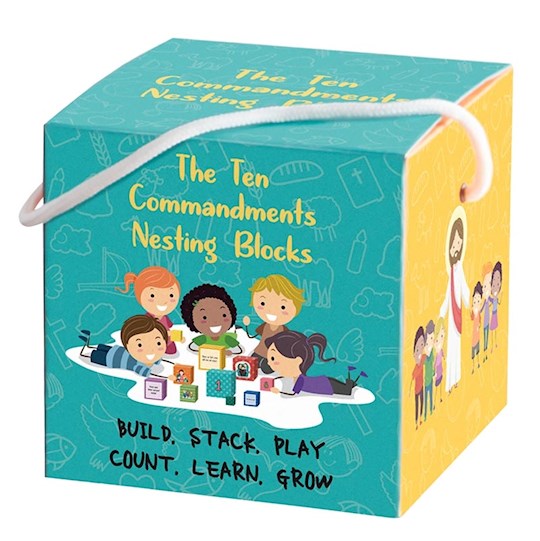 Nesting Blocks-Ten Commandments (10 Blocks) (Catholic/Lutheran-per Augustine around 400 A.D.)