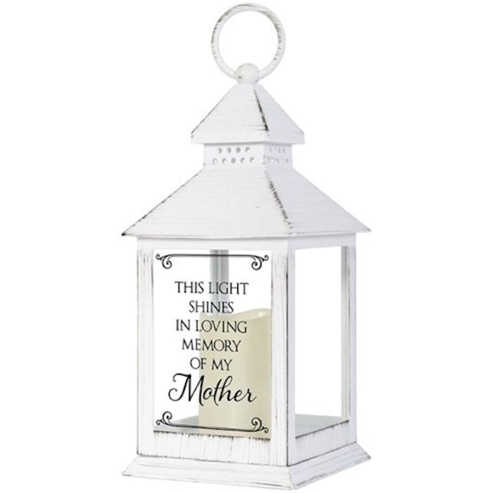 Lantern w/Flameless LED Candle & Timer-In Loving Memory Of My Mother (4" x 11" x 4")