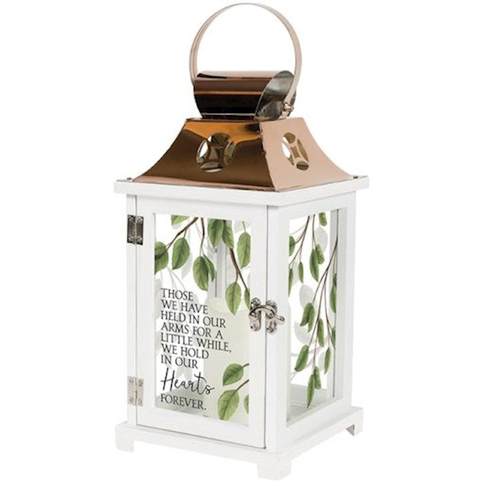 Lantern w/Flameless LED Candle & Timer-Hearts Forever (6.25" x 13.5" x 6.25")