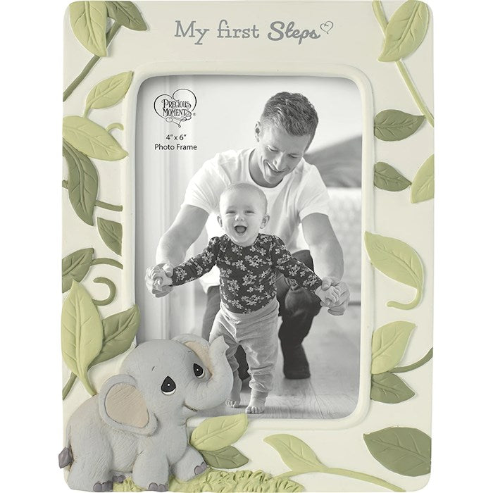 Photo Frame-My First Steps/Elephant (Holds 4 x 6 Photo)