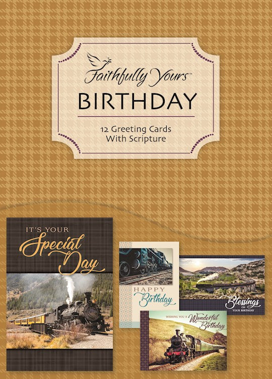 Boxed Card-Birthday-Birthday Locomotives (Box Of 12)