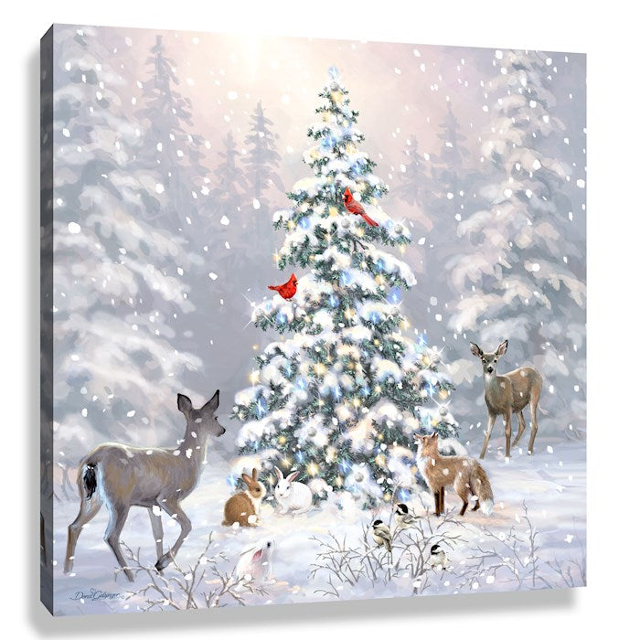 Pizazz Print-Woodland Christmas w/Swarovski Crystals (10" x 10")