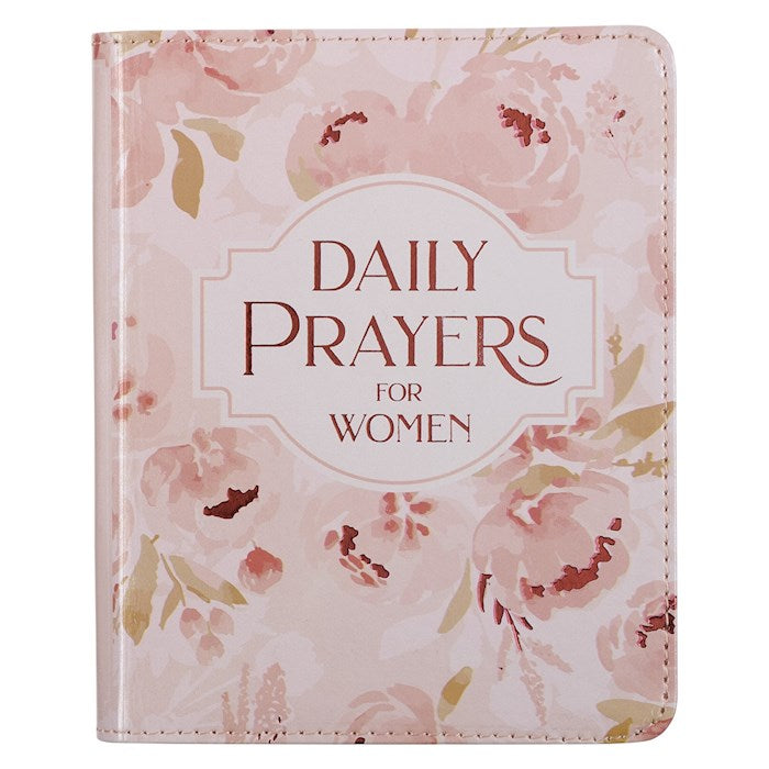 Daily Prayers For Women-Pink Floral Faux Leather