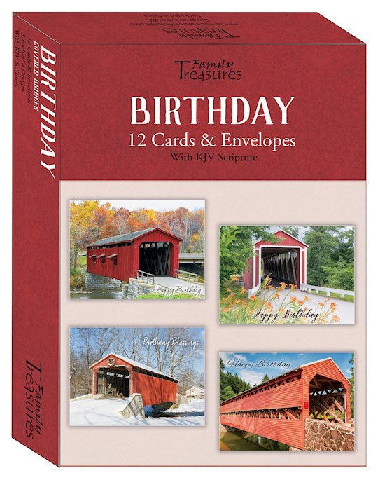 Boxed Card-Birthday-Covered Bridges (Box Of 12)