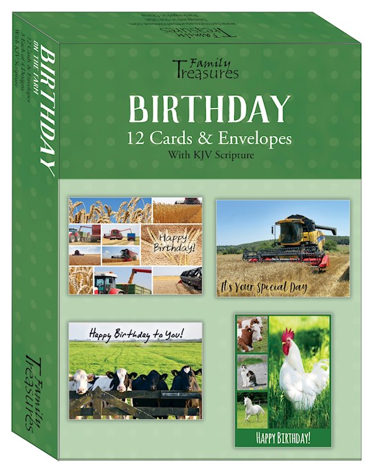 Boxed Card-Birthday-On The Farm (Box Of 12)