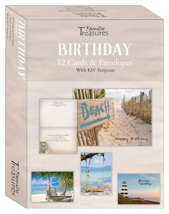 Boxed Card-Birthday-Seashore (Box Of 12)