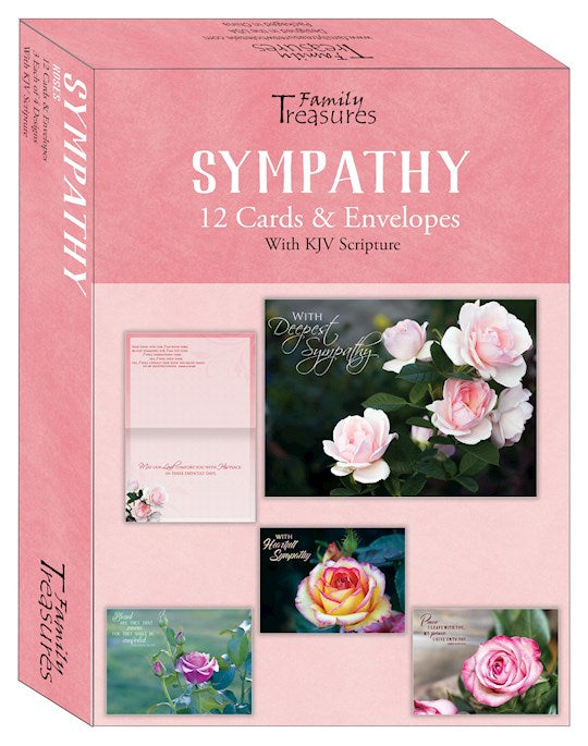 Boxed Card-Sympathy-Roses (Box Of 12)