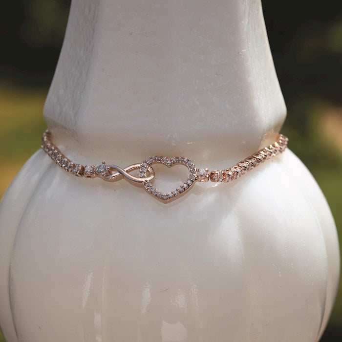 Bracelet-Eden Merry-Infinity-Heart Rose (PUB OUT OF PRINT)