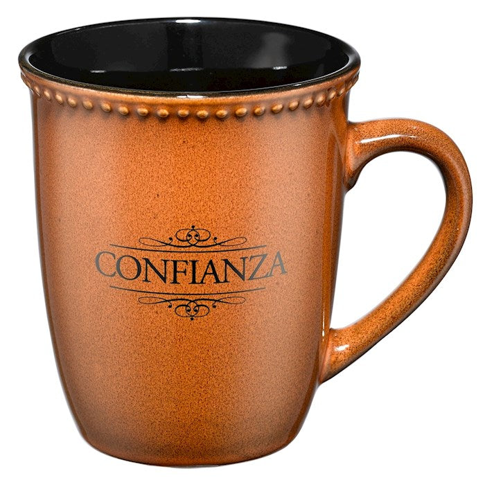Spanish-Mug-Confianza (Trust) (Psalm 91:2)-Tan Stoneware