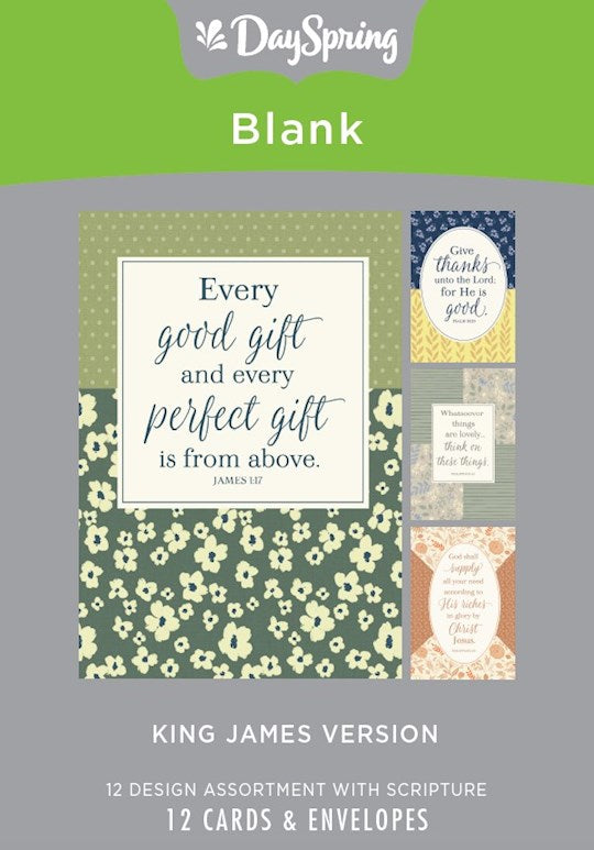 Boxed Card-Blank-Scripture (Box Of 12) -J7445