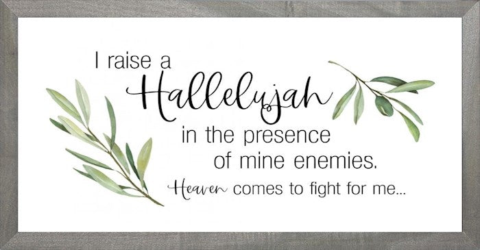 Framed Art-I Raise A Hallelujah (8 x 16)