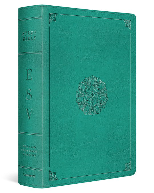 ESV Study Bible-Turquoise Emblem Design TruTone