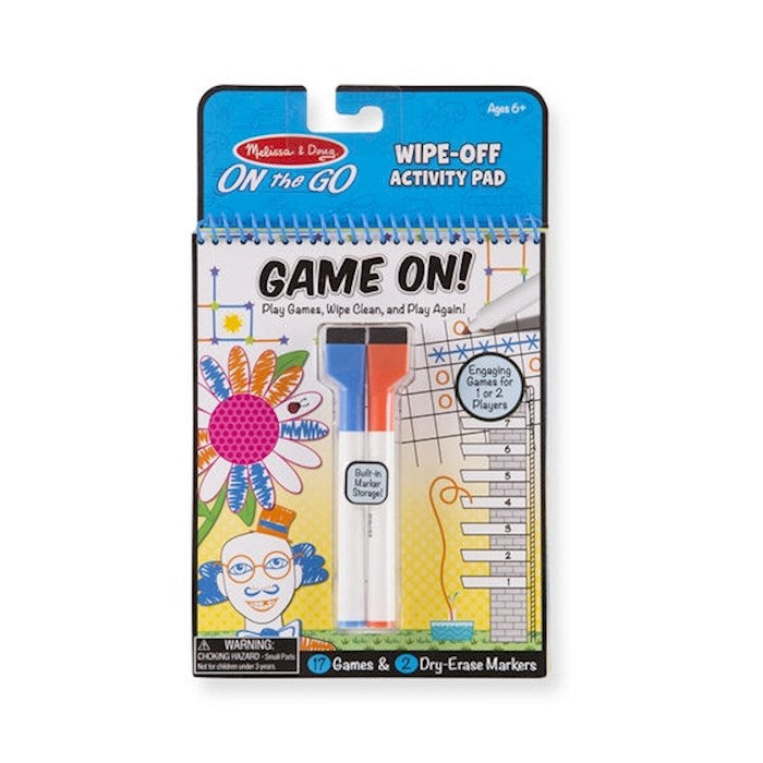 On The Go-Write On/Wipe Off Activity Games Pad (Ages 6+)