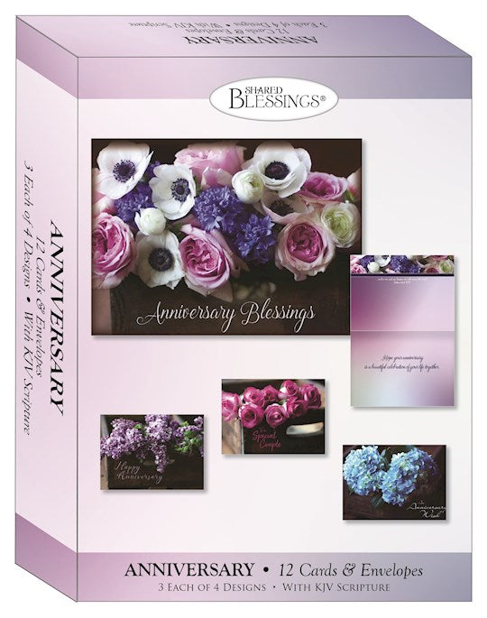 Boxed Card-Anniversary Blessings (Shared Blessings) (Box Of 12)