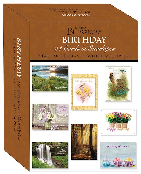 Boxed Card-Birthday Assortment (Shared Blessings) (Box Of 24)