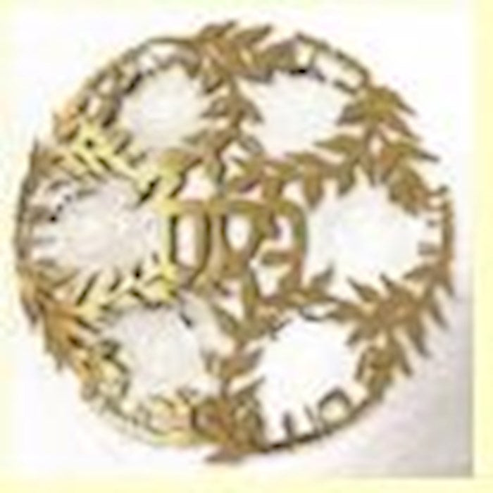 Passover Plate-Goldplated Plate With 6 Glass Bowls (