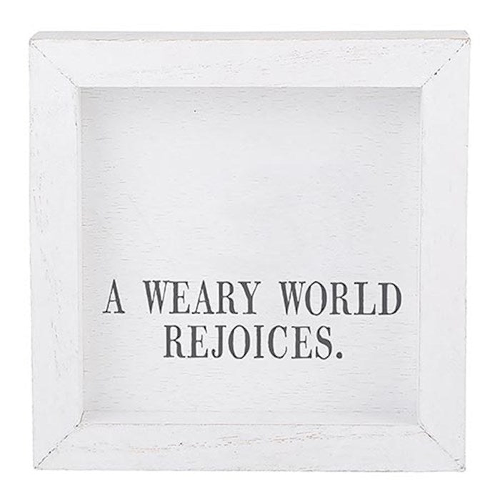 Petite Word Board-A Weary World Rejoices (6" SQ)