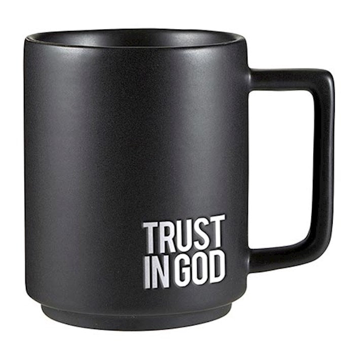 Matte Cafe Mug-Trust In God (15 Oz)