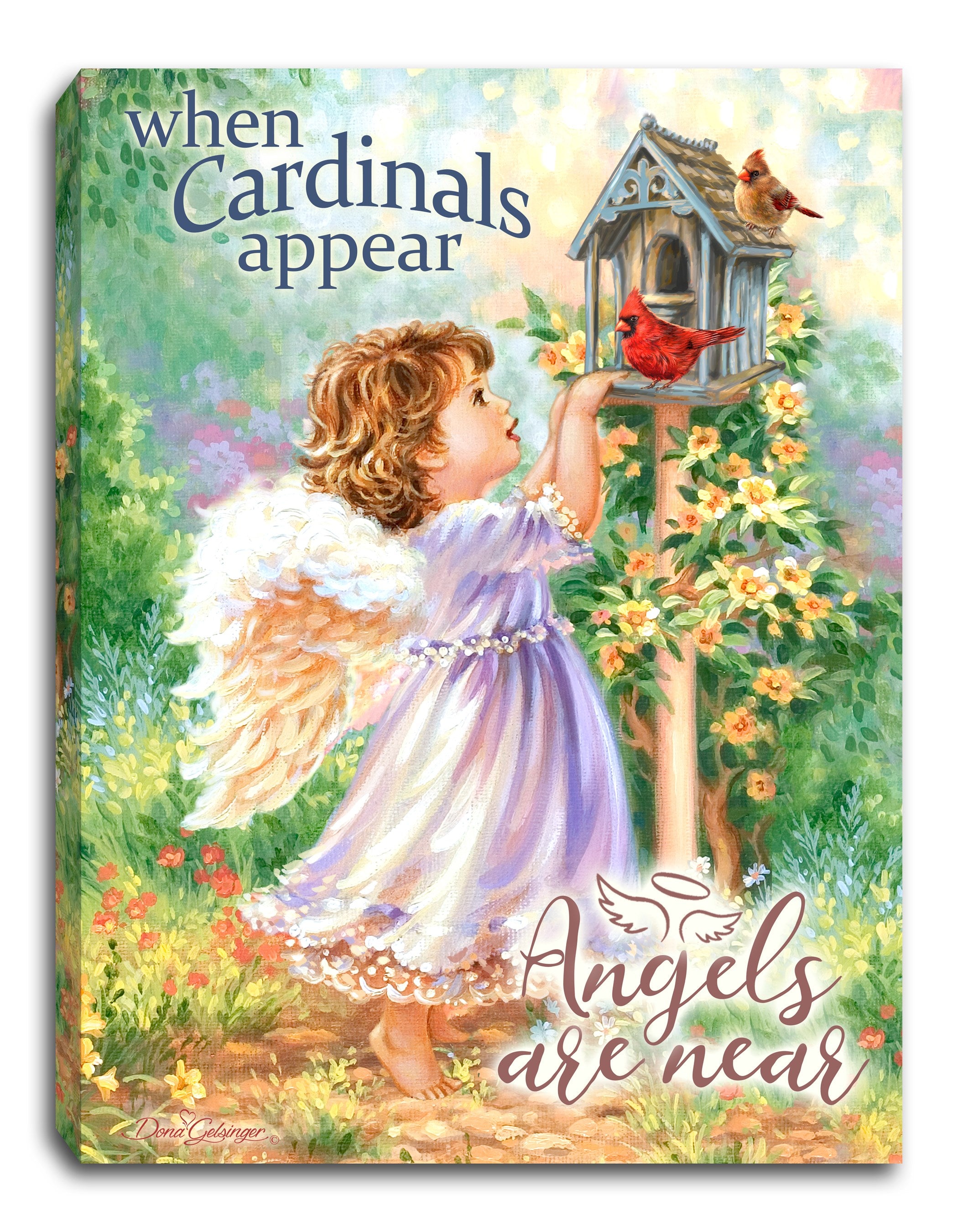 Mini Canvas-Angels Are Near-LED Tabletop w/Timer (8" x 6")