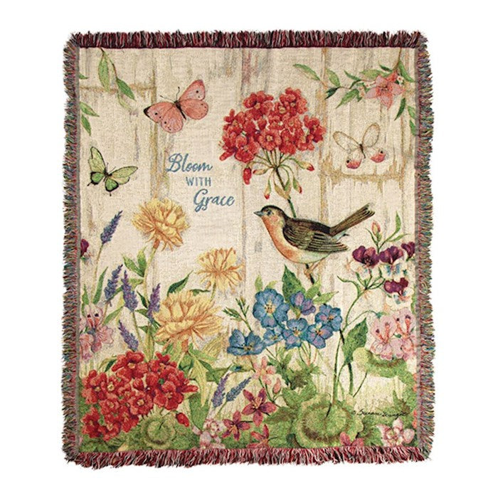 Throw-Bloom With Grace-Tapestry (50" x 60")