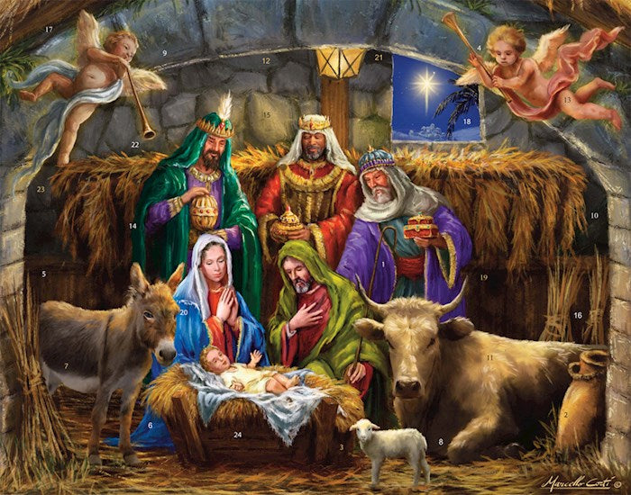 Calendar-Advent: In The Manger (11 x 14)-Large