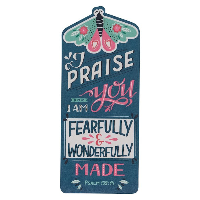 Bookmark-I Will Praise The Lord-Psalm 139:14-Blue