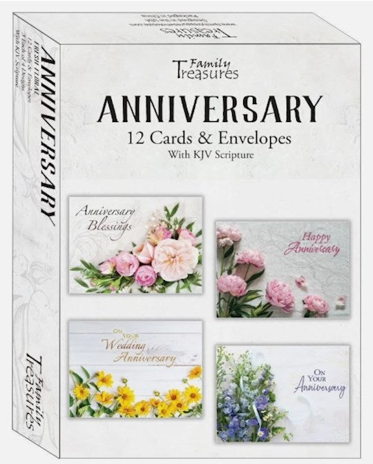 Boxed Card-Anniversary-Fresh Floral (Box Of 12)